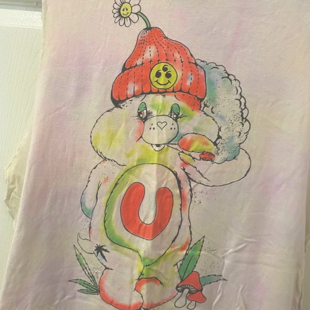 Rare UNIF Don’t Care Bears Muscle Tank - Picture 2 of 7